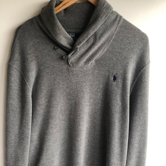 Ralph Lauren Grey Turtleneck Men Polo sweater - Picture 3 of 9